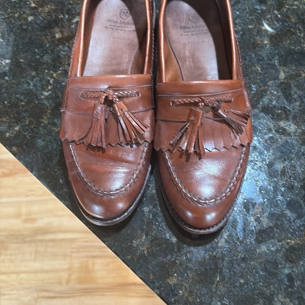 Brown Leather Tassel Loafers